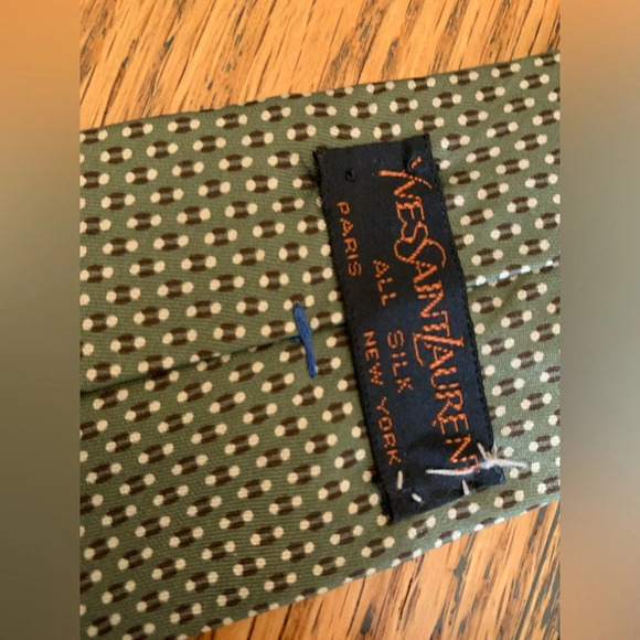 Yves saint laurent silk neck ties, vintage luxury ties, mens - Picture 6 of 8